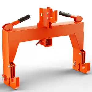 Heavy-Duty 3-Point Quick Hitch Adapter, 3000 lbs Capacity Fits Category 1 & 2 Tractors, 2" Receiver with 5-Level Adjustable Bolt, Reinforced Fast Connect Design, Standard Version