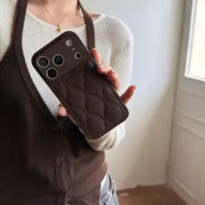 Wave Pattern Plush Phone Case for Apple iPhone Series, Stylish Women's Mobile Cover, Simple Design for Iphone17promax & More