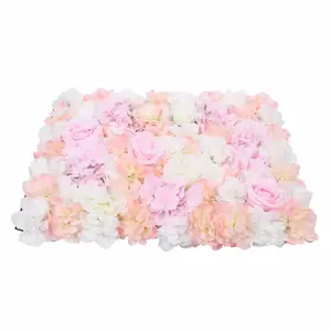 10Pcs 23.62" x 15.74" Artificial Flower Wall Panels,Flower Wall Mat Silk Flower Panels for Outdoor Garden Backyard Fence