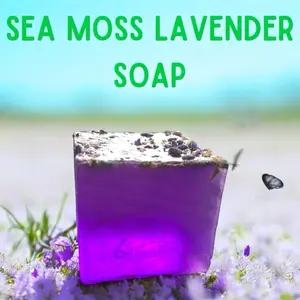 Natural Lavender Soap - Soap in Rectangular Box with White and Dark Blue Wafers Body Care Cleansing Skin Care Body Wash