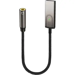 5.3 to Aux Adapter for  or Amp, USB to 3.5mm Female  Receiver, Compatible with Wired Speaker,  or Amplifier for Hands-Free Call, Voice Navigation, , Brown