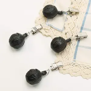 Sungmor Cast Iron Heavyweight Tablecloth Weights - 4 Pack Antique Clew Pendent Clips Weights Kit - Heavy Duty Table Cloth Cover Clamps for Home Garden Party Wedding Camping Picnic