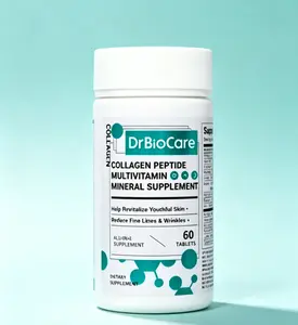 Beauty Nutrition Support Edible Supplement, DrBioCare Collagen D3 Probiotics Multivitamins Formula