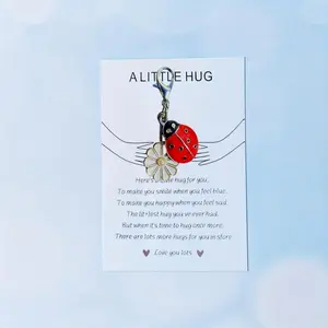 Cute Mini Insect & Chrysanthemum Keychain Set, 1-100pcs Funny Positive Gifts for Dad, Ideal for Family Gifting, Unique Accessory Collection