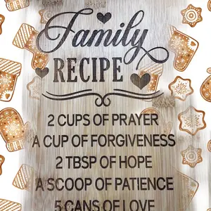 Customized Laser Engraved Cutting Board - Add Grandma or Mom's Recipe - Chopping, Kitchen adaptive