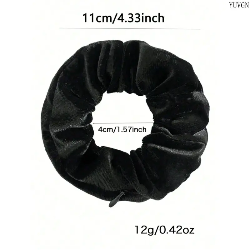 Women’s 2-Pcs Multi-Functional Hair Tie Organizer - Zippered Scrunchie Storage Pouch with Secret Pocket, High-Capacity Multi-Compartment Make-Up Toiletry Bag for Travelers Adults, Lightweight Durable Leisure Outdoor Accessory Gift