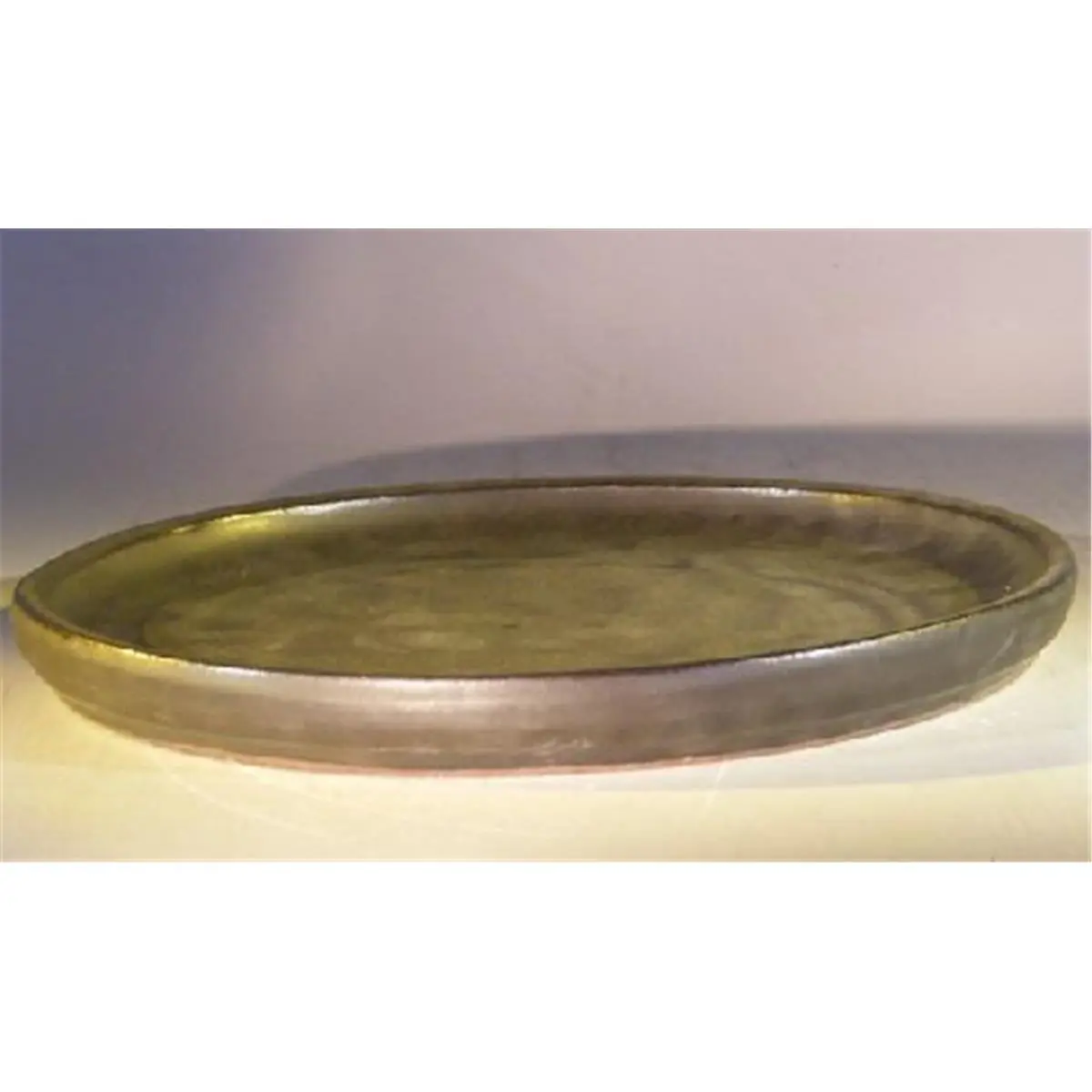 212 MAIN Black Round Ceramic Humidity Tray - 10" x 1" Outer, 9.25" x 0.5" Inner Diameter, 2.5 lbs, Indoor Use, Aids Watering, Protects Furniture, Decorative Bonsai Saucers, Visually Enhances Placement, Room Decor, Provides Essential Humidity