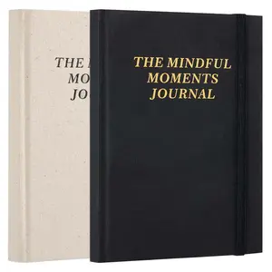 The Mental Health Journal,Gratitude Mindful Moments Journal,Reflection Manifestation Journals for Women & Men-balck/begie