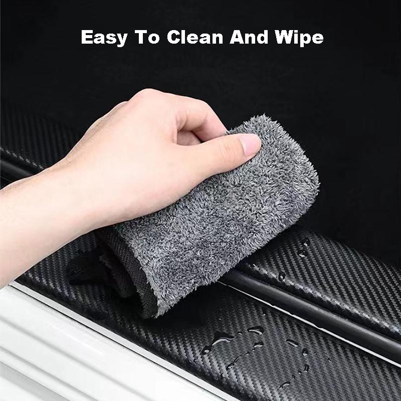 Carbon Fiber Car Door Sill Threshold Protector Auto Stickers Decals For Dodge AVENGER Logo SRT SXT RAM DART Accessories