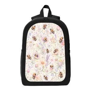 Bee Pattern Backpack Lightweight Casual Backpack with Zip Closure Adjustable Straps, Applicable to for Women and Men