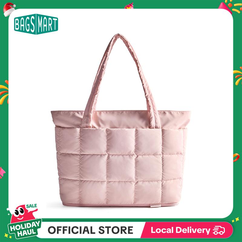 BAGSMART Bubble 22L-28L Expandable Puffer Travel Tote Bag, Puffer Small tote bag with Zipper, Travel Tote Bags Casual Handbags Nurse Bag TikTokShopHolidayHaul