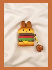Ins cute cartoon Miffy rabbit burger, AirPods Pro 3 case, AirPod 4 compatible with Apple Pro 2 headphones, second-generation wireless Bluetooth 3rd generation 3rd generation AirPod Pro