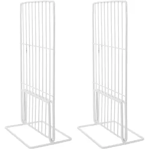 2Pcs Adjustable Freezer Divider, Expandable Wire Shelf Organizer for Chest Freezer, Refrigerator, Supermarket - Width Can Be Extended to 11"-13"/Height 11", White