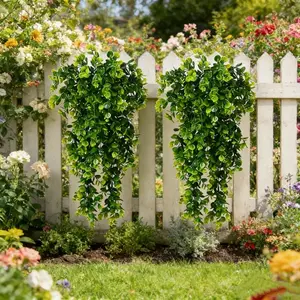 4 Pcs Artificial Hanging Eucalyptus Plants, Lifelike Faux Greenery Vines with Ivy Leaves, Low-Maintenance Indoor Outdoor Decor, House Plants Decor