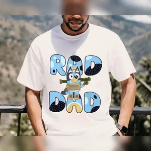 Bluey Rad Dad T-Shirt,  Bluey Fathers Day 2024 Shirt, gift for dad