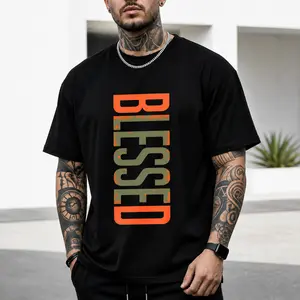 Men's Plus Size Casual Crew Neck T-Shirt -Geometric-Pattern, Smooth Cotton KnitFabric, Medium Stretch - Short Sleeve Tee forLeisure & Everyday Wear I BreathableComfort Fit I Machine Washable
