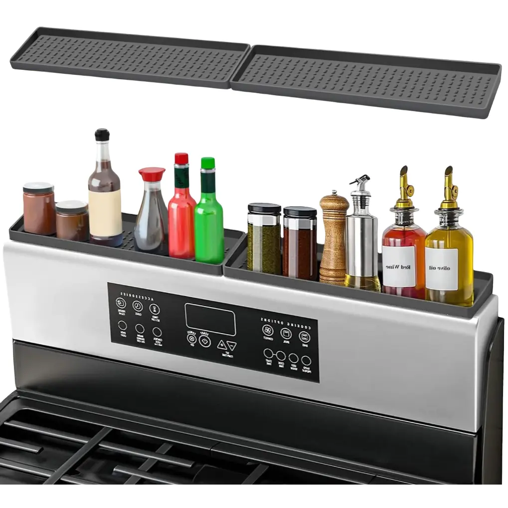 ONESHOW HOME Silicone Magnetic Spice Rack, Kitchen Gadget Durable Storage Rack for Stove Top, Adjustable Shelf & Home Organizer for Kitchen Accessories & Organization
