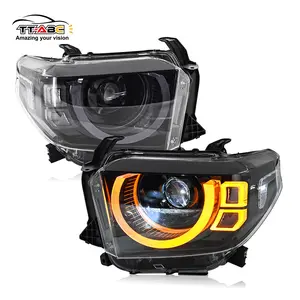 TT-ABC Projector LED Headlights for Toyota Tundra 2014-2021 with Sequential Turn Signals & DRL Dynamic Animation Upgrade Your Vehicle's Lighting System Land Rover Defender Style