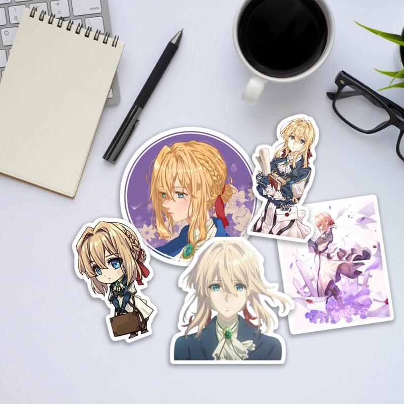 Stickers Pack 20 Pcs Violet Bottle Evergarden Luggage Bumper Colorful Skateboard Car Laptop Waterproof Aesthetic Water Vinyl Guitar Bike