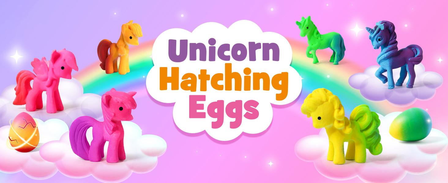 KLSMYHOKI Water Activated Hatching Surprise Eggs 6 Water Activated Unicorn  Grow 600%  for Kids - Capsules