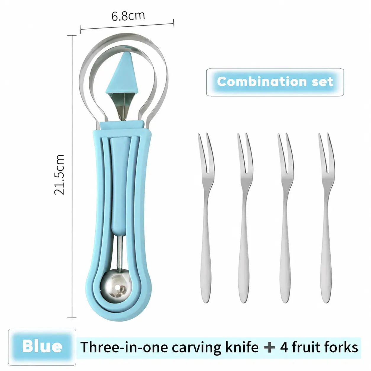 blue+4 Pack Forks