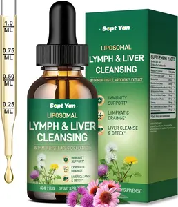 Liposomal Lymphatic Drainage Drops Supplements with Milk Thistle and Burdock Root for Women and Men Supports Liver Cleanse Detox and Repair Lymph and Liver Health Support Natural Wellness Formula 2 Fl Oz Liquid Extract
