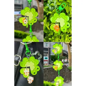 [NEW] Lucky Cat Clover Keychain – Your Mini Charm of Joy & Fortune