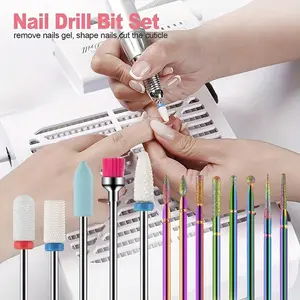 Professional Ceramic Nail Drill Bit Set, 1 Set High Performance Electric Nail Art Kit for Acrylic, Gel and Natural Nails, Essential Heat-resistant Tools, Nail Art Manicure, Nail Art Accessories