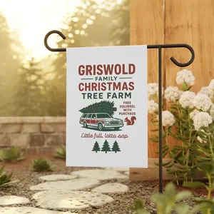Griswold Christmas Tree Farm Garden House Flag. Flag