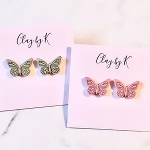 Butterfly Clay Stud Earrings