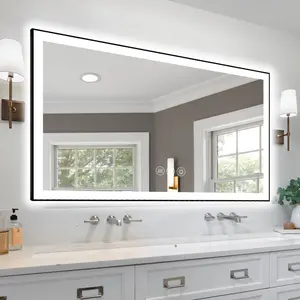 55x30 Inch Frameless LED Bathroom Mirror,Smart Mirror