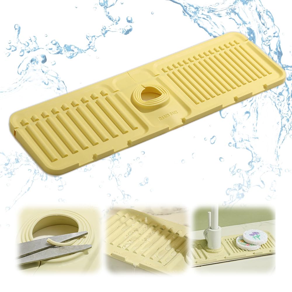 Silicone Draining Mat for Kitchen Sink, Splash Guard Kitchen Splash Guard for Sink Silicone Sink Faucet Mat, Faucet Absorbent Sink Protectors Mat Kitchen Faucet Mat for Kitchen Sink Silicone Draining Mat for Kitchen Sink, Splash Guard Kitchen Splash Guard for Sink Silicone Sink Faucet Mat, Faucet Absorbent Sink Protectors Mat Kitchen Faucet Mat for Kitchen Sink