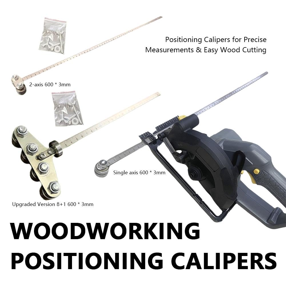 Circular Saw Roller Guide,Positioning Calipers for Precise Measurements & Easy Wood Cutting, Adjustable Stainless Steel Positioning Caliper, Calipers for Circular Skill Hand Saw