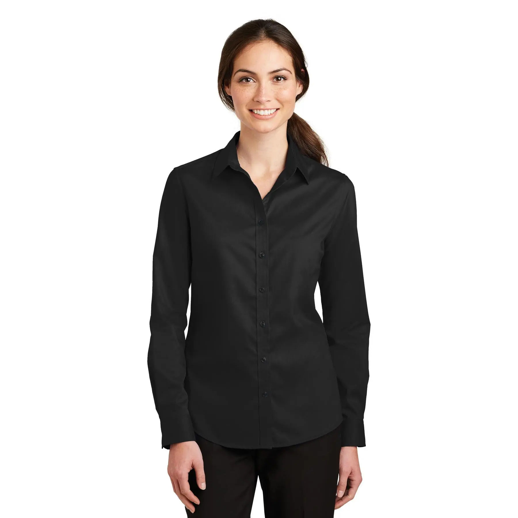 Port Authority® Ladies SuperPro™ Twill Shirt. L663 Top Womenswear