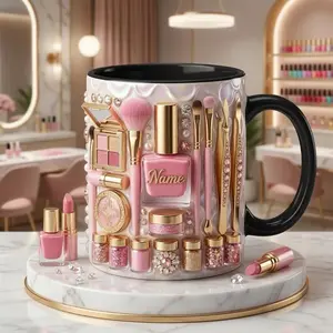 Nail Tech Mug 2D Printed 3D Effect Personalized Coffee Cup Faux 3D Nail Artist Design for Manicurist, Nail Salon Decor, Birthday Appreciation Gift Idea Coffee mugs, ceramic mugs, custom mugs, personalized mugs, printed mugs, gift mugs, everyday mugs