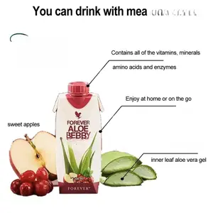 12 x Forever Aloe Berry Nectar Minis (330mL/11.15oz Each) 90.7% Pure Inner Leaf Aloe Vera Gel, No Added Preservatives. Gluten-Free (Pack of 3)