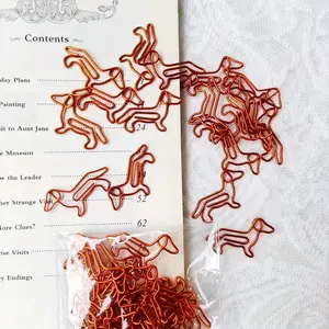 15/25pcs Cute Dachshund Paper Clips Paperclips | Sausage Dog Planner Accessories | Animal Bookmarks For Bible Journaling | Dog Mom Gift