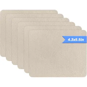Sofa Repair Patch, 6 count Microfiber Patches, Self Adhesive Fabric Patch Repair, Luxurious Look, Quick Fix Sofa (Beige)