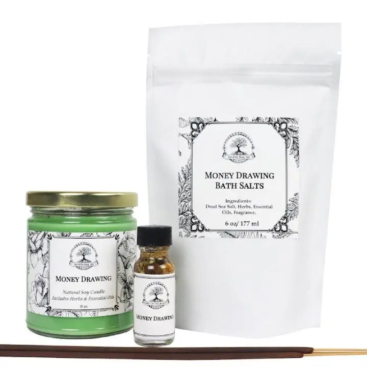 Money Drawing Spell Kit for Cash, Prosperity, Success, Financial Security & Abundance | Art Of The Root