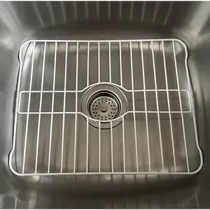 Sink Protectors for Kitchen Sink Bottom with White Coating Sink Grate Insert Grid Sink Bowl Drying Rack Steel Large (12.5" x 18")