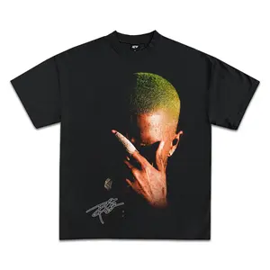 Frank Ocean Blonde Icy Exclusive Graphic Tee, Y2K Rap Streetwear T-Shirt, Unisex Crew Neck, Vintage Hip-Hop Graphic, Sports Style, Casual Cotton Fit