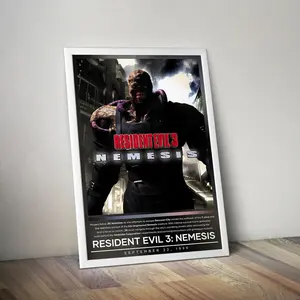 Resident Evil 3 Poster | Resident Evil Print | Gaming Poster Print | 4 Colors | Video Game Poster | Wall Decor Poster | Large Poster Print