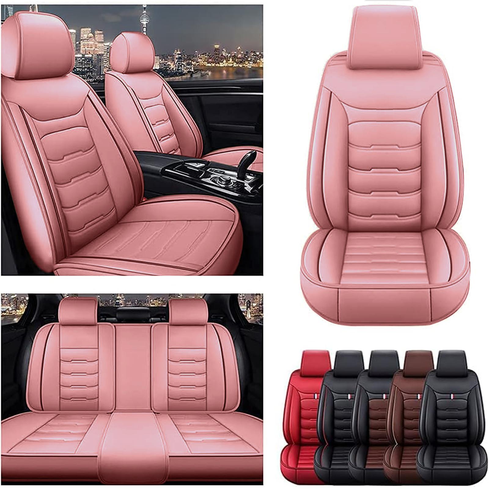 Car Seat Covers Full Set, Auto Seat Protectors, Fit 5 Seater Waterproof Faux Leather Vehicle Seat Cushions for Cars, SUVs, Sedan Premium with Storage Bag