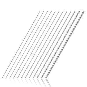 304 Stainless Steel Spring Wire Assortment (104Pcs, 400mm/40cm), 12 Sizes 0.3mm to 3mm Straight Full Hard Wire for DIY Crafts, Hinges