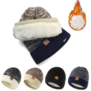 Knit Beanies Hats, Men Women Warm Beanie for Winter, Fleece Lined Beanie, Thermal Thick Snow Skull Cap