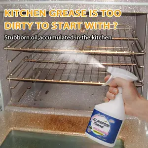 Struggling With Sticky Grease, Try Blue Heavy Duty Degreaser Spray, Powerful Oil Stain Cleaner for Stove, Oven & Countertops, Fast Acting Formula for Effortless Kitchen Cleaning