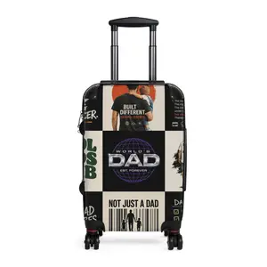 “The Carry-On King” Father’s Day Travel Suitcase with Retro Passport Collage