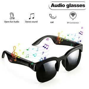 BT Smart Glasses, Open-Ear Audio Sunglasses with Speakers, Hands-Free Calls & Music, UV Protection for Workouts, Commuting & Outdoor Lifestyles, Wireless Smart Glasses, Multifunctional Smart Glasses