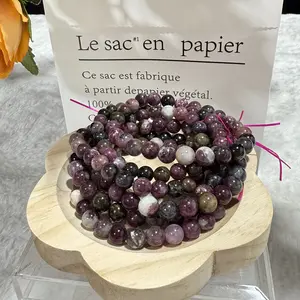 Natural watermelon tourmaline crystal bracelet with gradient color crystal, low-key luxury, suitable for business and leisure, daily outings, and gatherings with friends. Available in 8mm, 9mm, 10mm, and 11mm. The best choice for gifts
