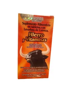 Suplemento Alimenticio en tabletas de HIERRO Y VITAMINAS